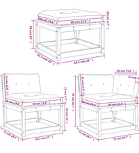 7-tlg. Garten-Lounge-Set mit Kissen Imprägniertes Kiefernholz