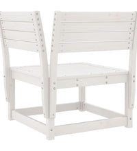 6-tlg. Garten-Sofagarnitur Weiß Massivholz Kiefer