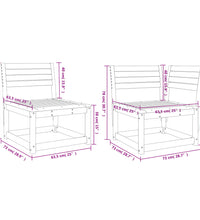 6-tlg. Garten-Sofagarnitur Wachsbraun Massivholz Kiefer