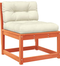 6-tlg. Garten-Sofagarnitur mit Kissen Wachsbraun Kiefernholz