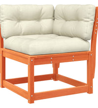 6-tlg. Garten-Sofagarnitur mit Kissen Wachsbraun Kiefernholz