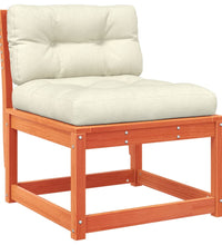 6-tlg. Garten-Sofagarnitur mit Kissen Wachsbraun Kiefernholz