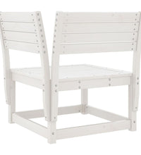 6-tlg. Garten-Sofagarnitur Weiß Massivholz Kiefer