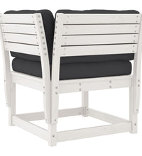 6-tlg. Garten-Sofagarnitur mit Kissen Weiß Massivholz Kiefer