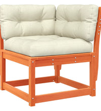 6-tlg. Garten-Sofagarnitur mit Kissen Wachsbraun Kiefernholz