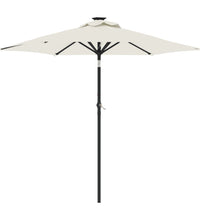 Sonnenschirm mit Stahlmast Weiß 225x225x212 cm