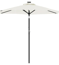 Sonnenschirm mit Stahlmast Weiß 225x225x212 cm