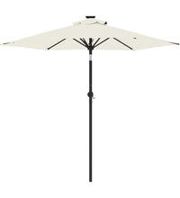 Sonnenschirm mit Stahlmast Weiß 225x225x212 cm
