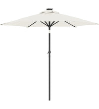 Sonnenschirm mit Stahlmast Weiß 225x225x212 cm