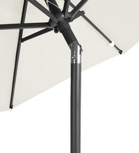 Sonnenschirm mit Stahlmast Weiß 225x225x212 cm