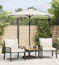 Sonnenschirm mit Stahlmast Weiß 225x225x212 cm