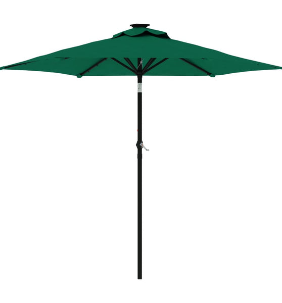 Sonnenschirm mit Stahlmast Grün 225x225x212 cm
