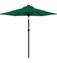 Sonnenschirm mit Stahlmast Grün 225x225x212 cm