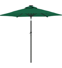 Sonnenschirm mit Stahlmast Grün 225x225x212 cm
