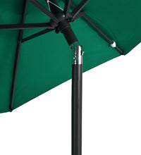 Sonnenschirm mit Stahlmast Grün 225x225x212 cm