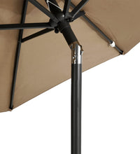 Sonnenschirm mit Stahlmast Taupe 225x225x212 cm