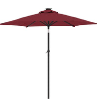 Sonnenschirm mit Stahlmast Weinrot 225x225x212 cm
