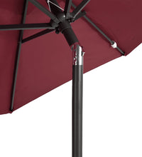 Sonnenschirm mit Stahlmast Weinrot 225x225x212 cm