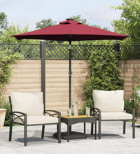 Sonnenschirm mit Stahlmast Weinrot 225x225x212 cm
