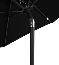 Sonnenschirm mit Stahlmast Schwarz 225x225x212 cm