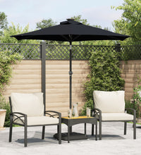 Sonnenschirm mit Stahlmast Schwarz 225x225x212 cm