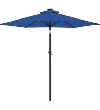 Sonnenschirm mit Stahlmast Azurblau 225x225x212 cm