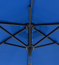 Sonnenschirm mit Stahlmast Azurblau 225x225x212 cm