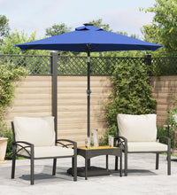 Sonnenschirm mit Stahlmast Azurblau 225x225x212 cm