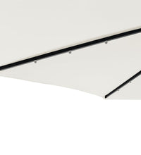 Sonnenschirm mit LED und Stahlmast Weiß 225x225x212 cm