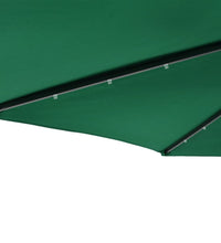 Sonnenschirm mit LED und Stahlmast Grün 225x225x212 cm