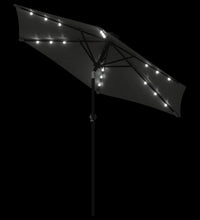 Sonnenschirm mit LED und Stahlmast Anthrazit 225x225x212 cm