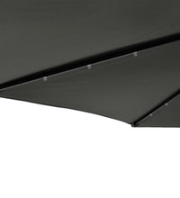 Sonnenschirm mit LED und Stahlmast Anthrazit 225x225x212 cm