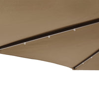 Sonnenschirm mit LED und Stahlmast Taupe 225x225x212 cm