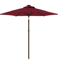 Sonnenschirm mit LED und Stahlmast Weinrot 225x225x212 cm