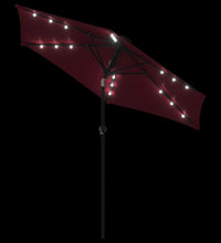 Sonnenschirm mit LED und Stahlmast Weinrot 225x225x212 cm