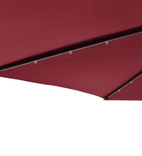 Sonnenschirm mit LED und Stahlmast Weinrot 225x225x212 cm