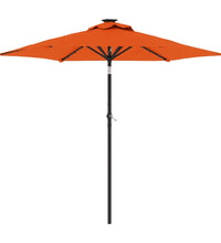 Sonnenschirm mit LED und Stahlmast Terracotta 225x225x212 cm