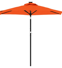 Sonnenschirm mit LED und Stahlmast Terracotta 225x225x212 cm