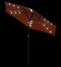 Sonnenschirm mit LED und Stahlmast Terracotta 225x225x212 cm