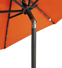 Sonnenschirm mit LED und Stahlmast Terracotta 225x225x212 cm