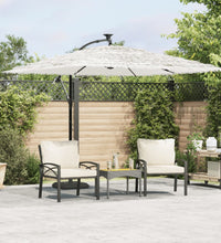 Sonnenschirm mit Stahlmast Weiß 269x269x235 cm