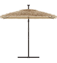 Sonnenschirm mit LED und Stahlmast Braun 246x246x230 cm