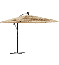 Sonnenschirm mit LED und Stahlmast Braun 269x269x235 cm