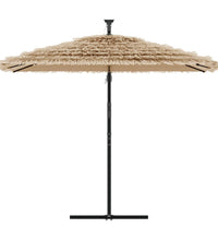 Sonnenschirm mit LED und Stahlmast Braun 269x269x235 cm