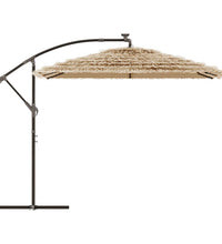 Sonnenschirm mit LED und Stahlmast Braun 269x269x235 cm
