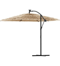Sonnenschirm mit LED und Stahlmast Braun 269x269x235 cm