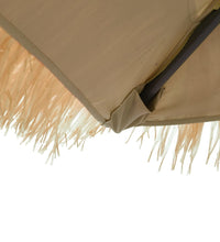 Sonnenschirm mit LED und Stahlmast Braun 269x269x235 cm
