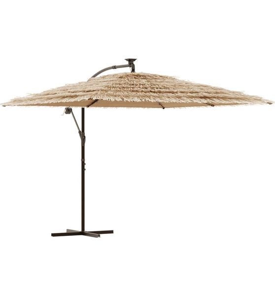 Sonnenschirm mit LED und Stahlmast Braun 290x290x238 cm