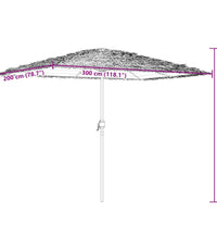 Sonnenschirm mit Stahlmast Braun 300x200x250 cm