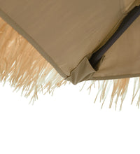 Sonnenschirm mit Stahlmast Braun 223x223x213 cm